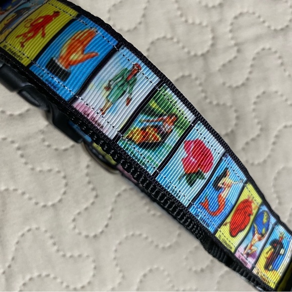Loteria collar large pet Mexican bingo fashion cards tarot sirena Latin Mexico - Picture 3 of 3